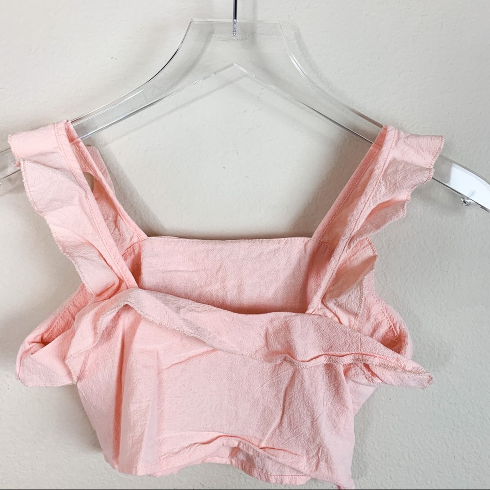 Shein Crop Ruffle Top - Picture 2 of 3